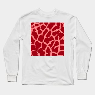 Red Giraffe Print Long Sleeve T-Shirt